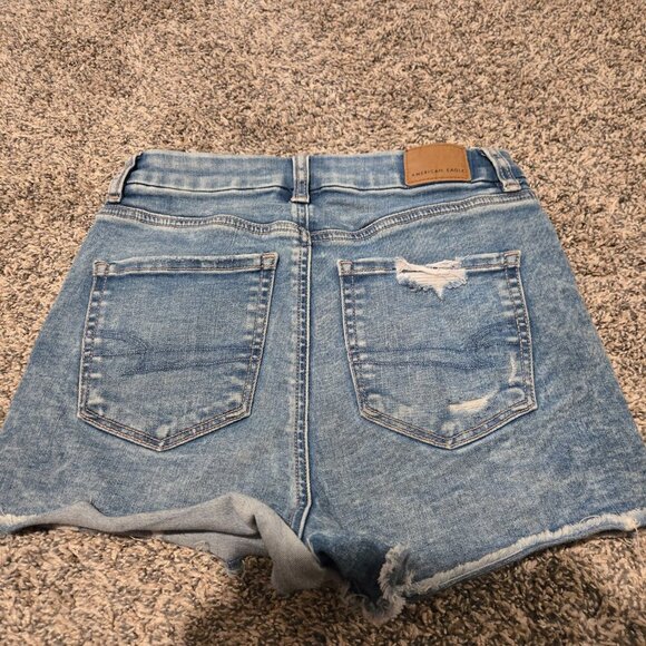 American Eagle Curvy High Rise Cutoff Distressed Shortie 2 - Picture 3 of 4